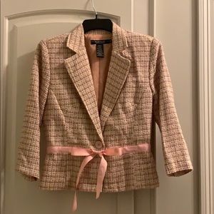 Pink tweed blazer